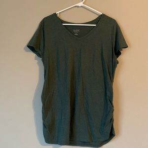 green maternity shirt